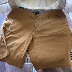 One pair of berkley jensen British khaki shorts. Brand new, brown, 38W.